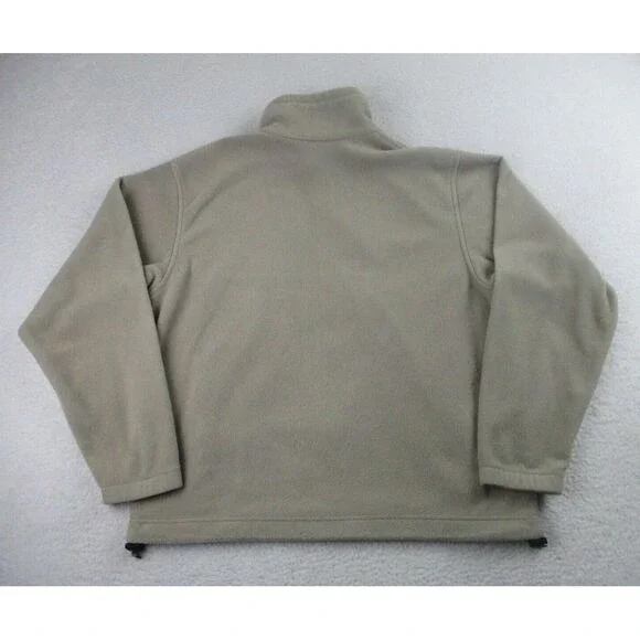Columbia‎ Sportswear Sweater Mens Medium Full Zip Beige Fleece Pockets Outdoor M